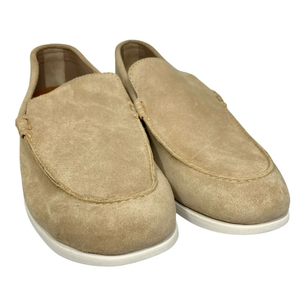 J Crew Venetian Loafers Mens Tan Suede Slip On Driving Casual Shoes Resort